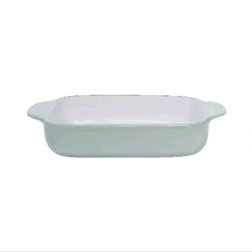 KitchenAid Loaf Pan Bread Baking Rectangular  Stoneware Side Handles Pistachio